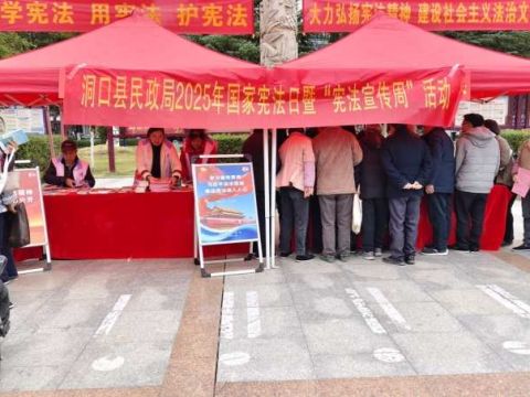 湖南洞口县民政局开展2025年国家宪法日暨“宪法宣传周”活动