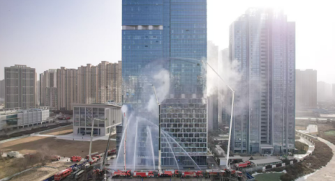 甘肃省消防救援总队组织开展高层建筑灭火救援实战演练